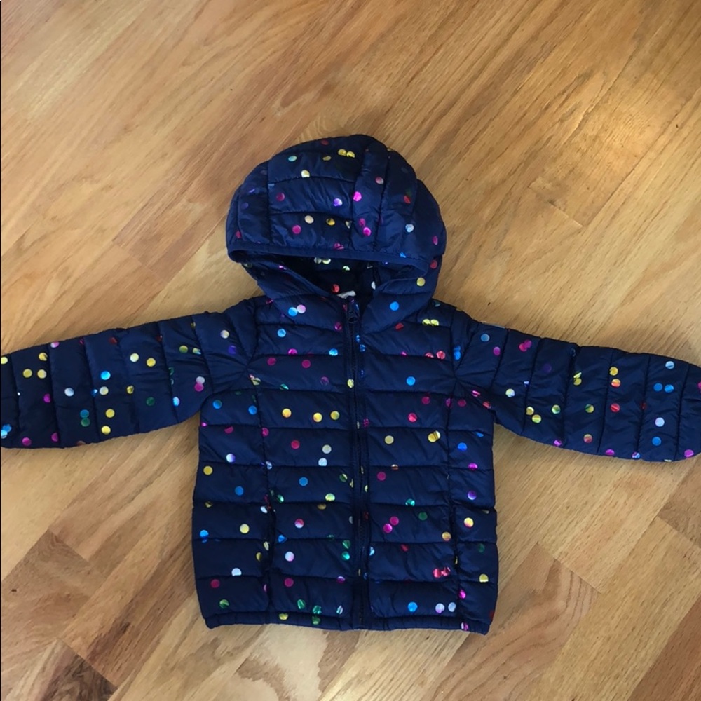 Gap polka dot light weight puffer
